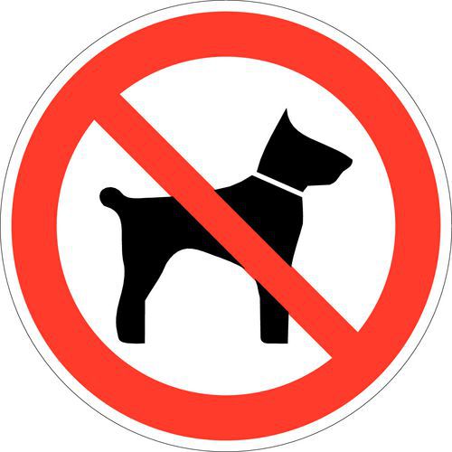 Cartello di divieto - Divieto di accesso ai cani - Adesivo