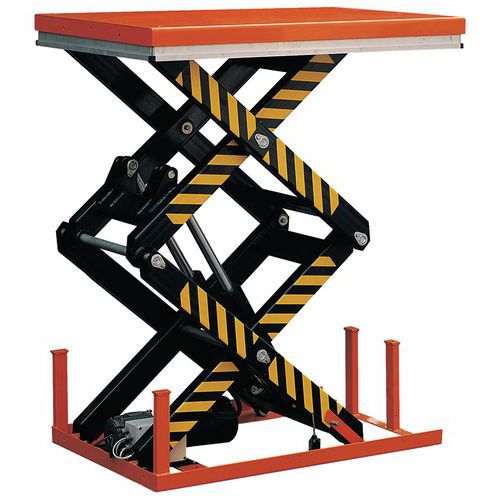 Tavola elevatrice elettrica a doppio pantografo – Portata da 1000 e 4000 kg