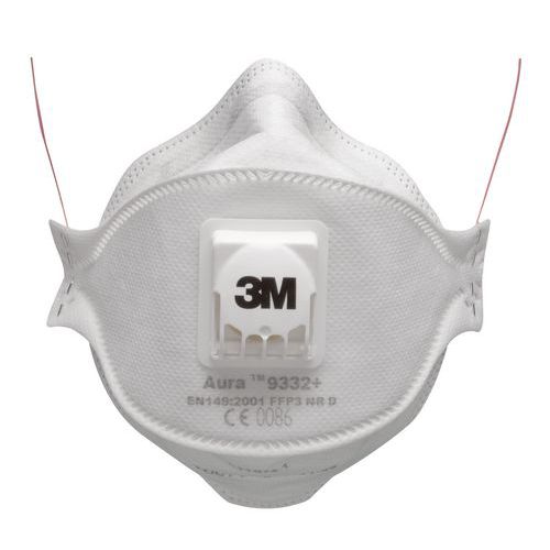 Mascherina respiratoria monouso pieghevole Aura 9300+ - FFP3