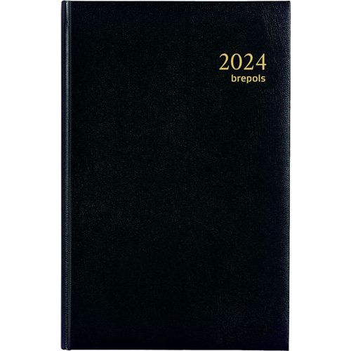 Agenda giornaliera Minister nero 22x16 cm - Anno 2024