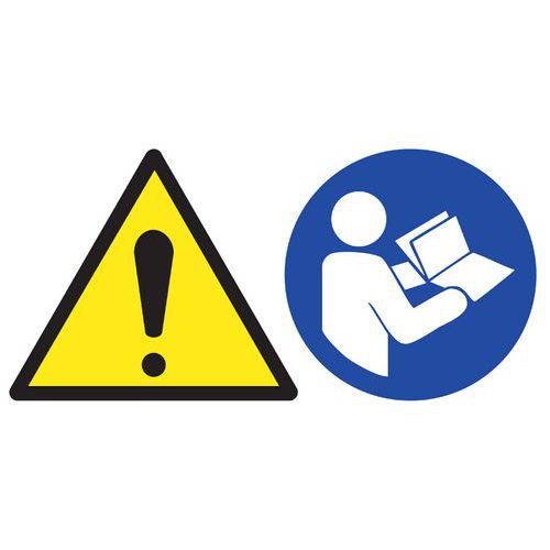 Cartello di informazione - Pericolo, leggere le istruzioni
