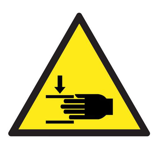 Cartello di pericolo - Pericolo schiacciamento mani