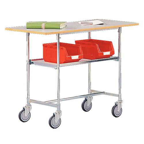 Tavolo mobile - 2 piani - Portata 100 kg
