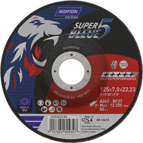 Disco per sbavatura Super Blue 4 Metal - Norton