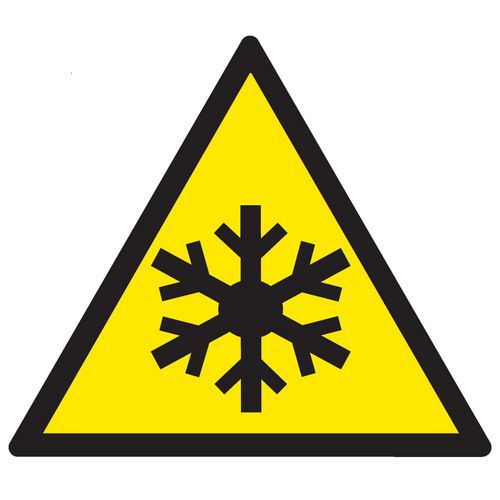 Cartello di pericolo - Temperature basse, condizioni di gelo