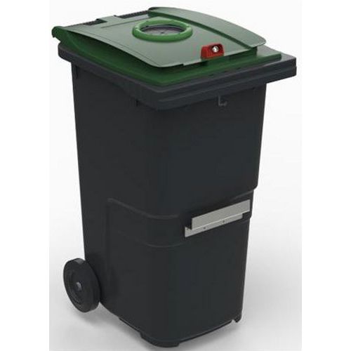 Pattumiera mobile per la raccolta differenziata dei rifiuti - 240 l - Vetro