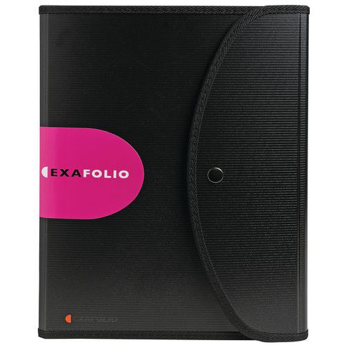 Classificatore Exafolio con porta bloc-notes e valigetta Exactive - 6 scomparti