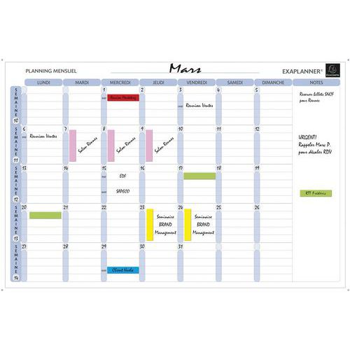 Planner magnetico mensile - testi in francese
