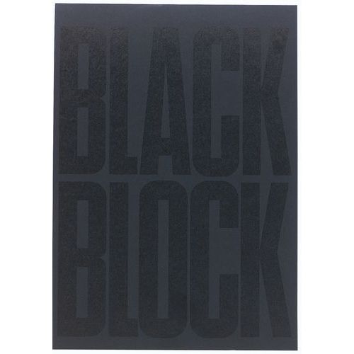 Bloc-notes Black block 29,7 x 21 cm - Carta gialla a righe