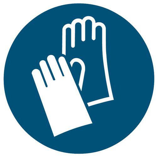 Cartello d'obbligo - È obbligatorio l'uso di guanti di sicurezza