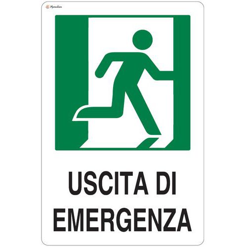 Cartello di emergenza - Uscita di emergenza