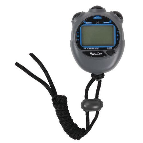 Cronometro digitale 3 righe - 1/100e sec - Manutan Expert
