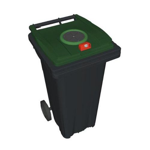 Pattumiera mobile per la raccolta differenziata dei rifiuti - 120 l - Vetro