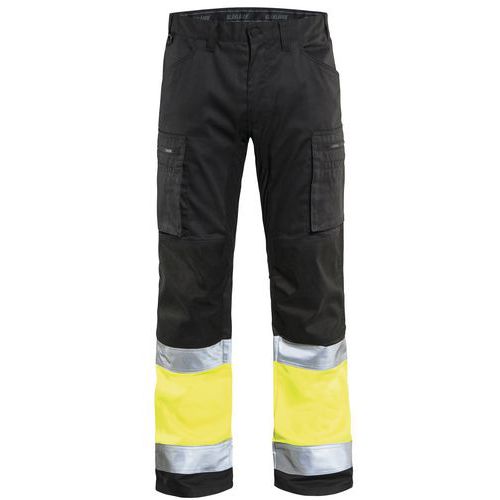 Pantaloni ad alta visibilità nero/giallo fluorescenti