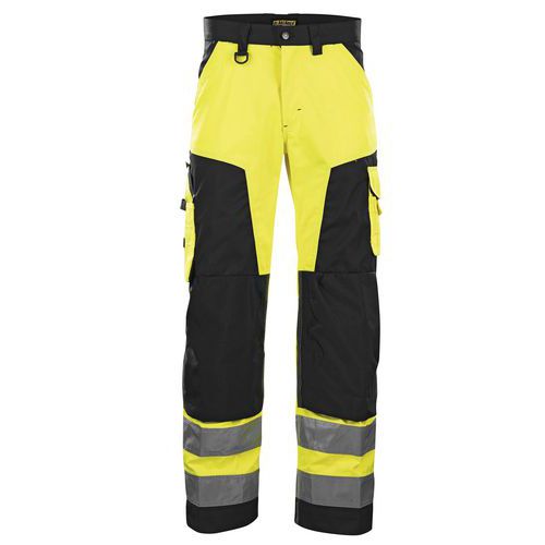 Pantaloni ad alta visibilità giallo fluorescente/nero