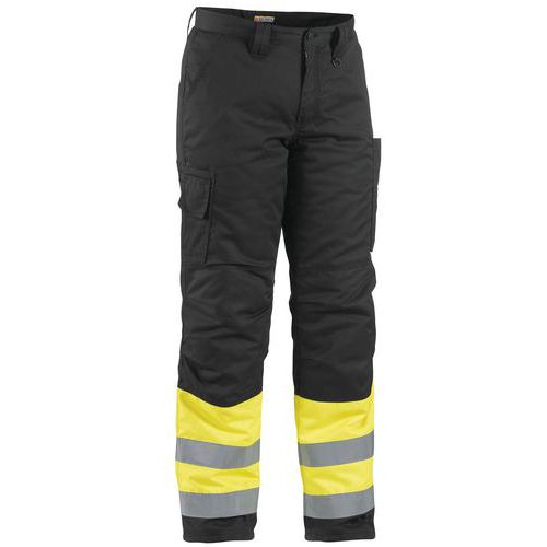 Pantaloni ad alta visibilità invernali giallo fluorescente/nero