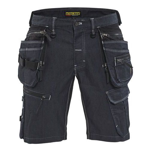 Pantaloncini x1900 per artigiano stretch 2D blu marino/nero