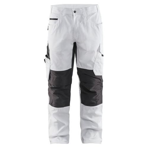 Pantalone da pittore con tasca sul ginocchio Unite Bianco / Grigio scuro