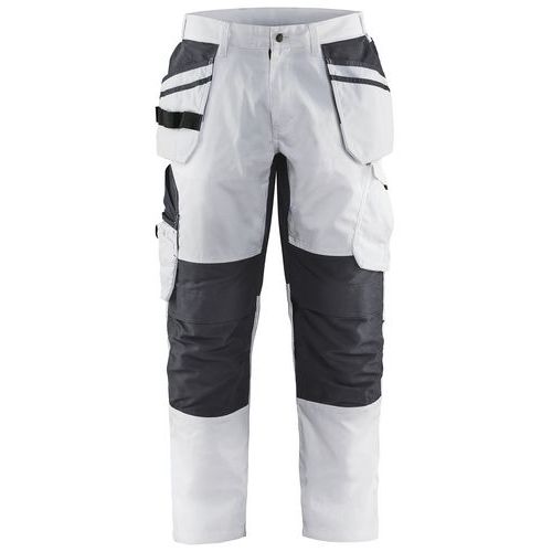 Pantalone da pittore con tasche per attrezzi sospesi Unite Bianco / Grigio scuro