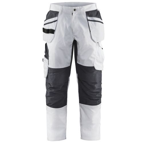 Pantalone da pittore con tasche per attrezzi sospesi Unite Bianco / Grigio scuro