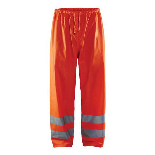 Pantaloni da pioggia ad alta visibilità livello 1 fluorescenti