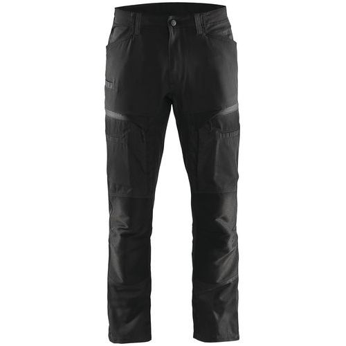 Pantaloni di servizio di trasporto con pannelli elasticizzati Nero / Grigio scuro