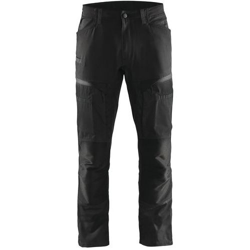 Pantaloni di servizio di trasporto con pannelli elasticizzati Nero / Grigio scuro