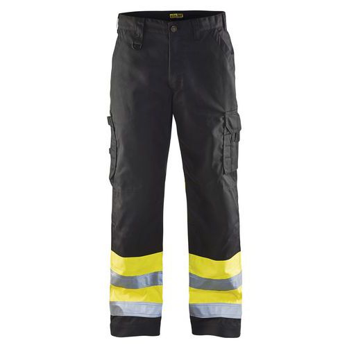 Pantaloni ad alta visibilità nero/giallo fluorescente