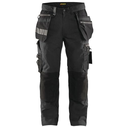 A944400 - Pantalone Artisan + stretch grigio scuro/nero C44