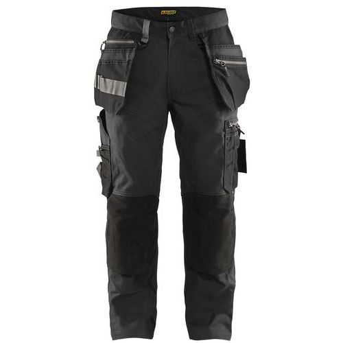 A944400 - Pantalone Artisan + stretch grigio scuro/nero C44