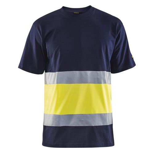 Hivis T-Shirt class 1 Blu marino/Giallo