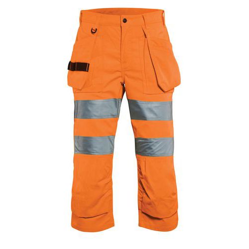 Pantaloncini ad alta visibilità da donna arancione fluorescente