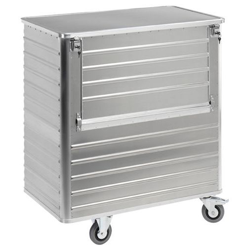 Carrello contenitore in alluminio - Sponda semiribaltabile - Portata da 355 L a 1050 L