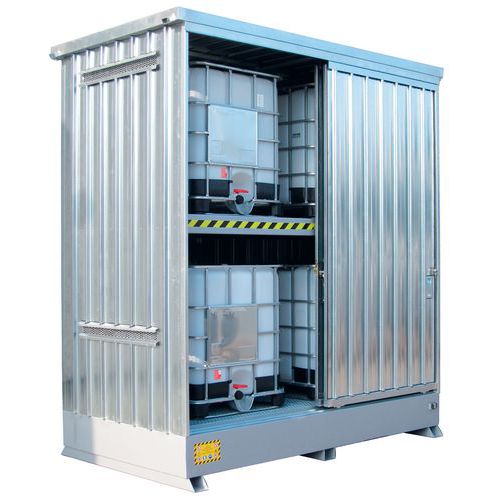 Modul container per cisternette a porte scorrevoli - 2 piani di stoccaggio