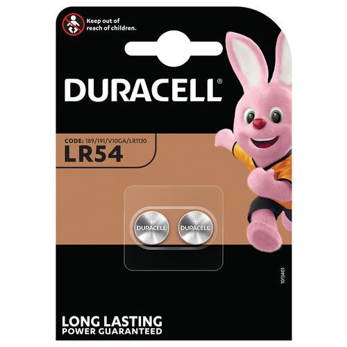 Pila a bottone alcalina LR54 V10GA - Confezione da 2 - Duracell