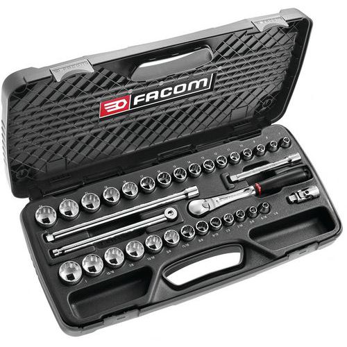 Vassoio in plastica per scatola di chiavi a bussola a 12 punti da 3/8 di pollice