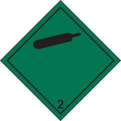 Pericolo della classe 2 (Gas) verde