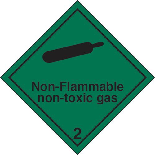 Pericolo della classe 2 NON-FLAMMABLE NON-TOXIC GAS