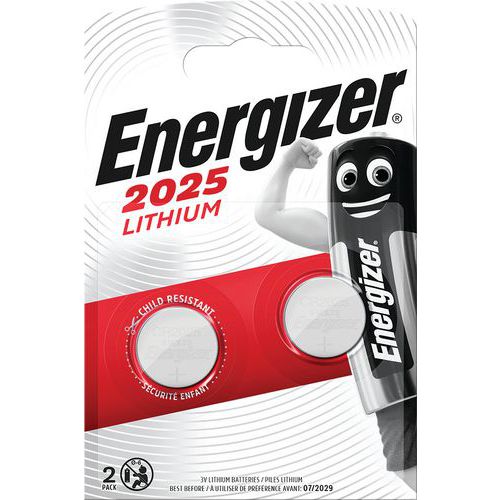 Pila al litio per calcolatrice - CR2025 - Lotto da 2 - Energizer