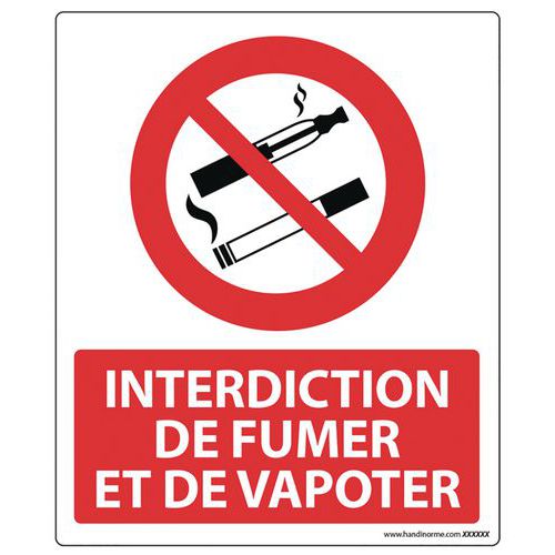 Cartello di divieto di fumare sigarette e sigarette elettroniche