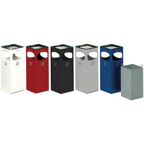 Posacenere-cestino in acciaio verniciato 22 L - Var