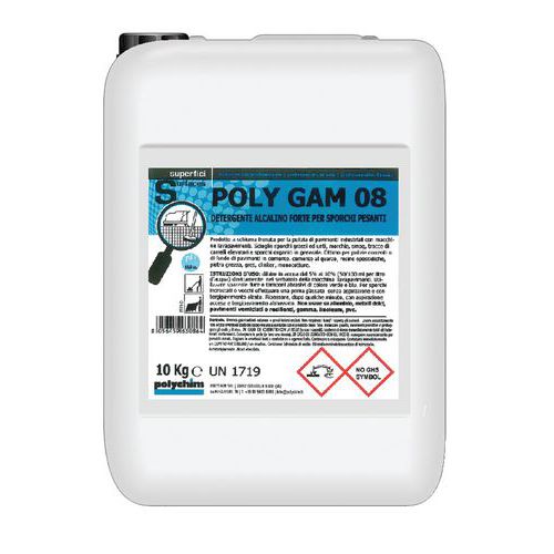 Detergente alcalino solventato per lavapavimenti POLY GAM 08