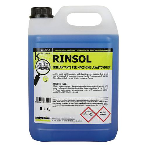 Brillantante a ph acido per lavastoviglie RINSOL BLU
