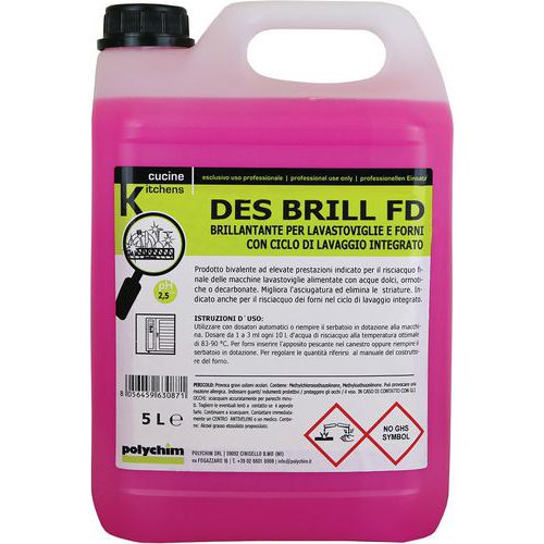 Brillantante acido concentrato per lavastoviglie DES BRILL F.D.