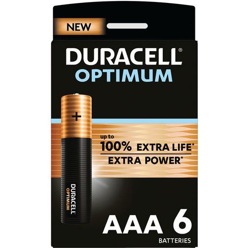 Pila alcalina Optimum AAA - 6 unità - Duracell