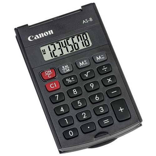 Calcolatrice tascabile 8 cifre grigio scuro AS-8 HB - Canon