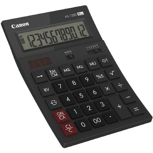 Calcolatrice 12 cifre grigio AS-1200 HB - Canon