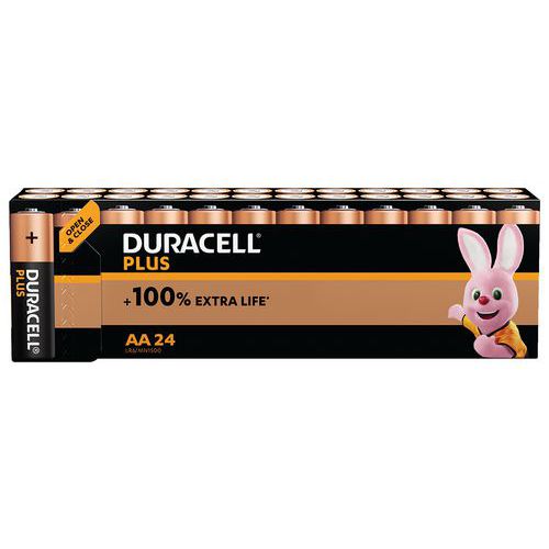 Pila alcalina AA Plus 100% - 24 unità - Duracell