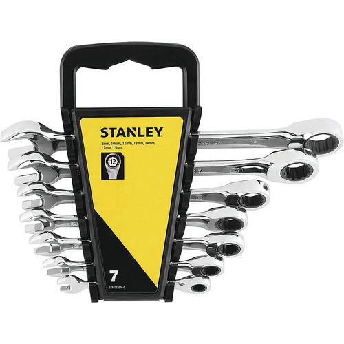 Set di 7 chiavi miste a cricchetto - Stanley