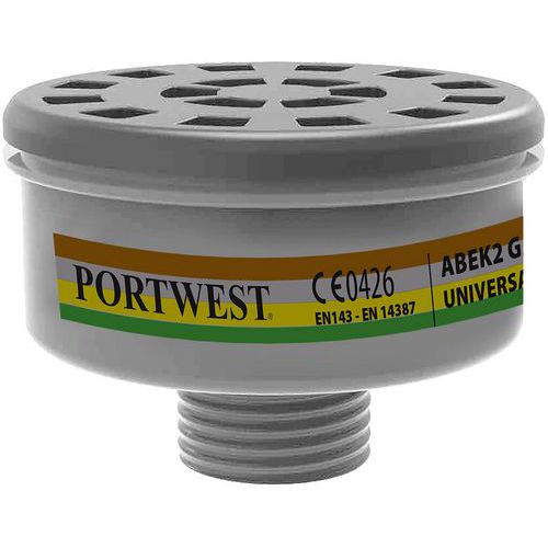 Filtro gas abek2 filettatura universale  - Portwest